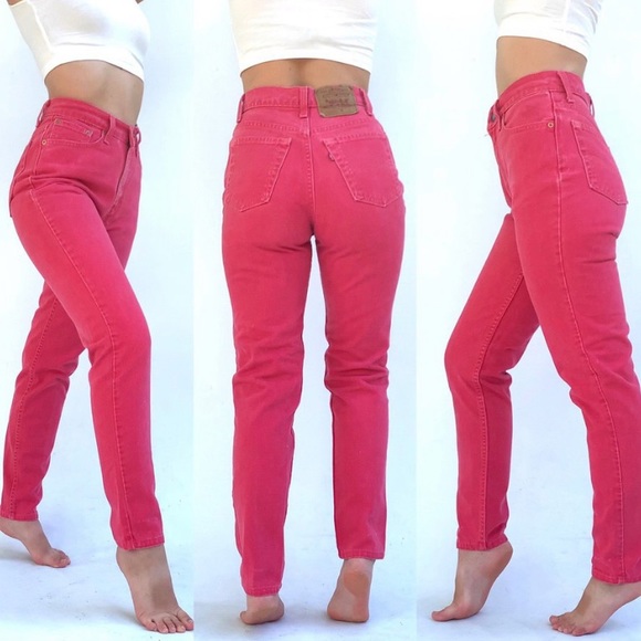 Levi's Denim - Vintage 90s Levi's Button Fly Pink Jeans size 26